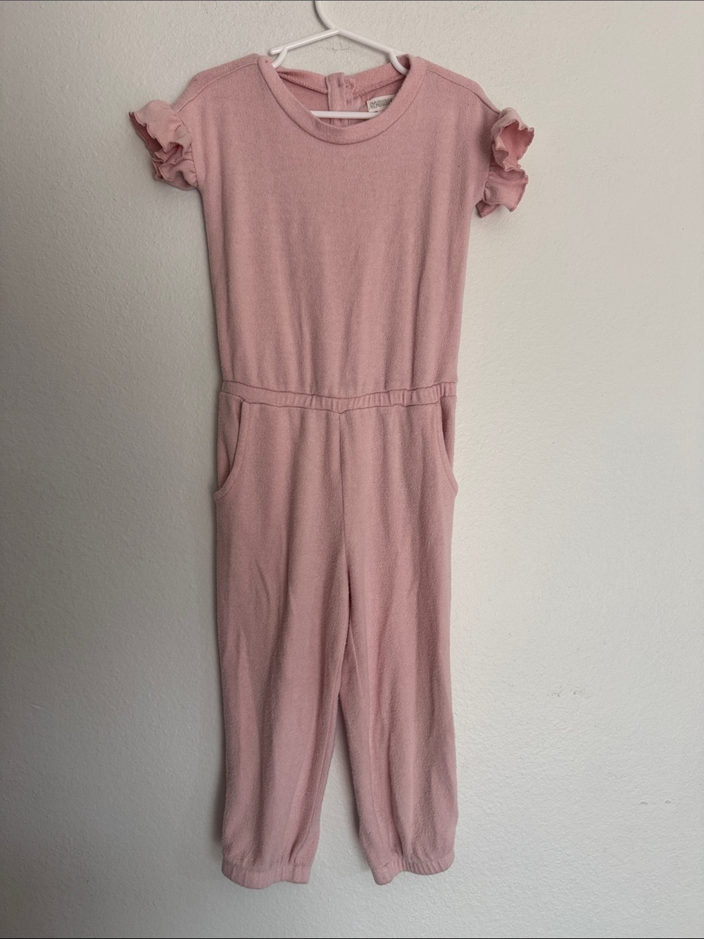 Gymboree Light Pink Short-Sleeve Romper with Ruffle Sleeves